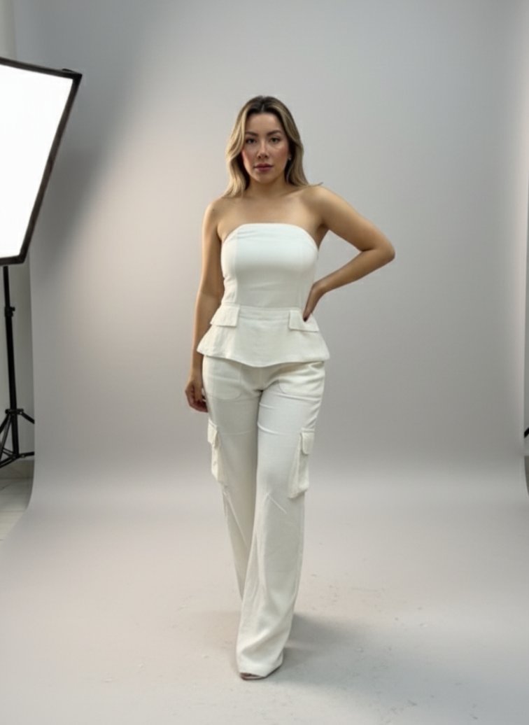 Strapless en lino Santiago