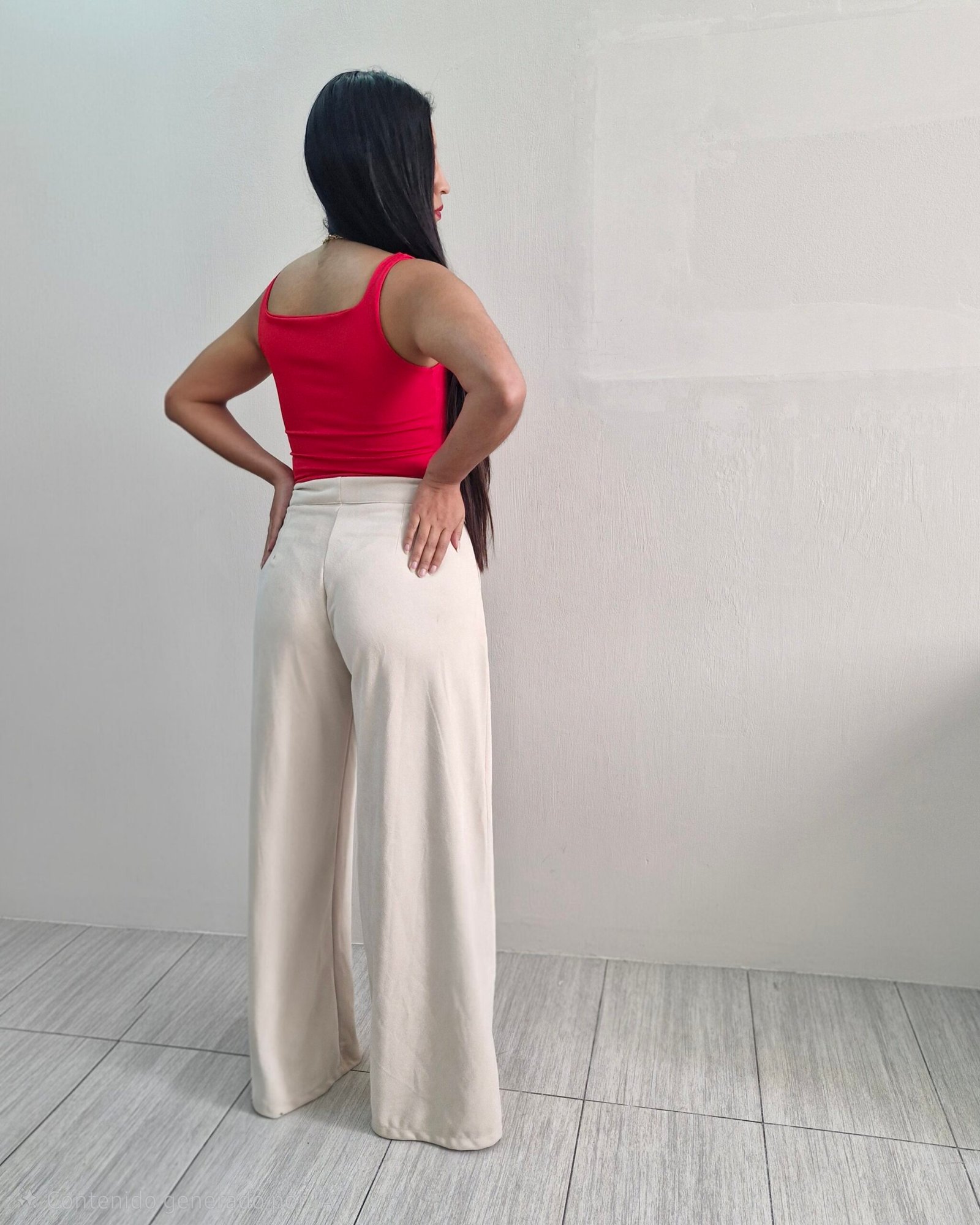 Blusa cuello recto sin mangas - Image 3