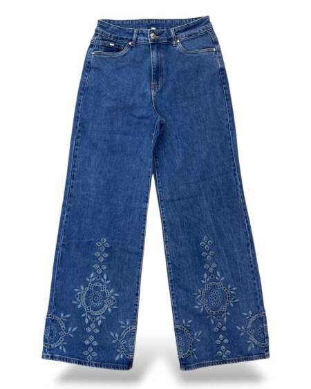 Jean Me Wide Leg Diseño Floral