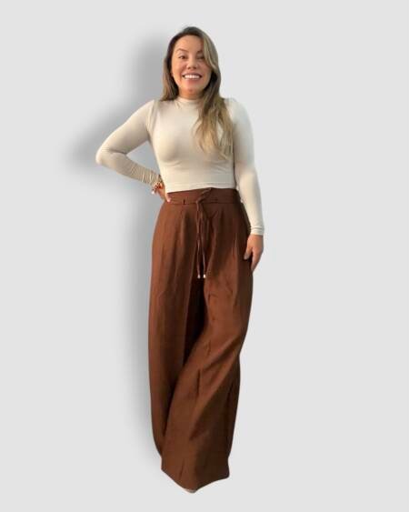 Pantalón Fluído Wide Leg