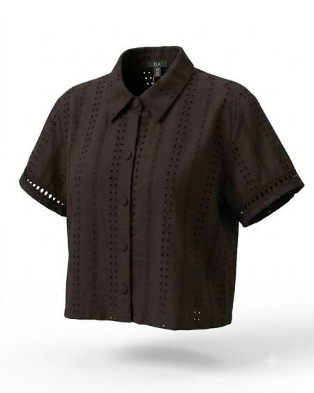 Blusa ELA Tela en Hoja Rota