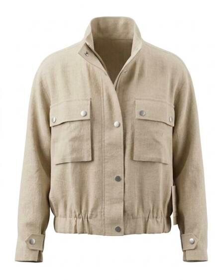 Chaqueta en Lino Calligraphie
