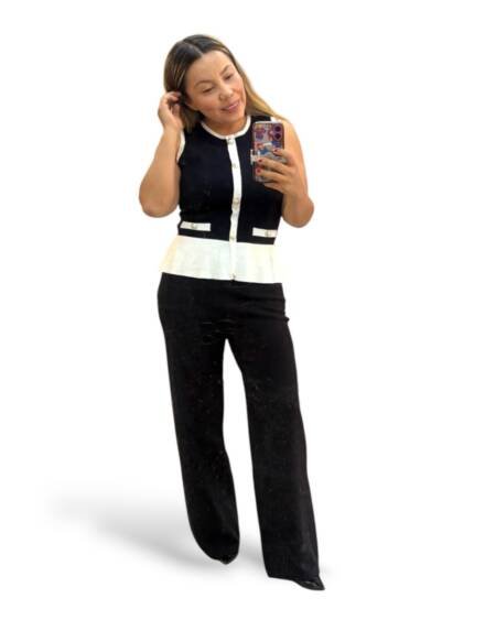Set Tahari Tejido en Hilo
